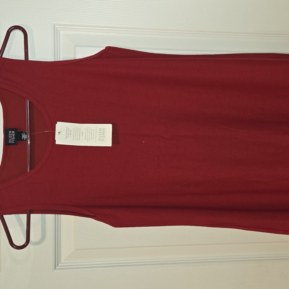 (New) Eileen Fisher Red Sleeveless Dress Size XS